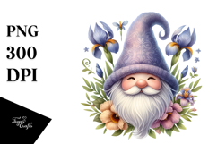 Cute GNOME with Big Hat on the Moon PNG Product Image 1