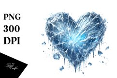 Icy Heart Digital Painting PNG Product Image 1