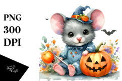Baby Mouse Halloween Pumpkins Clipart Product Image 1