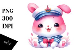 Vibrant Baby Rabbit Sailor PNG Product Image 1