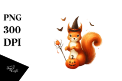Simple Halloween Squirrel Design, PNG Product Image 1