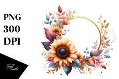 Colorful Small Sunflower | Sublimation | Clipart Product Image 3