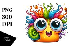 Colorful Cute Cartoon Baby Snail | Sublimation | Clipart Product Image 1