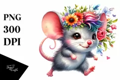 Funny Running Baby Mouse, Transparent PNG Product Image 1