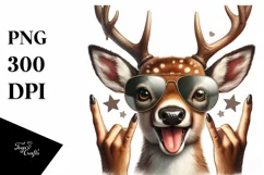 Funny Deer Portrait Rock Sign Product Image 3