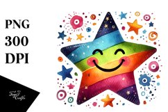 Simple Smiling Star PNG Product Image 1