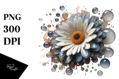 Glossy Gerbera, Watercolor PNG Product Image 1