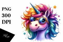 Funny Cute Unicorn, Transparent PNG Product Image 1
