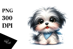 Watercolor Happy Havanese PNG Product Image 1