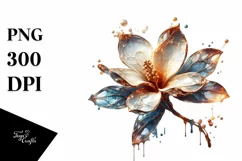 Shiny Gardenia Abstract Sublimation Clipart Product Image 1