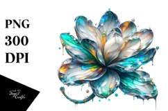 Shiny Gardenia Abstract Sublimation Clipart Product Image 1