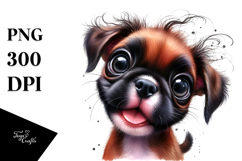 Watercolor Happy Boxer PNG Product Image 1
