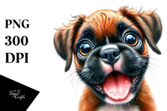 Watercolor Happy Boxer PNG Product Image 1