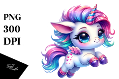 Cute Jumping Unicorn PNG Product Image 1