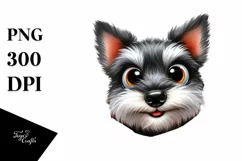 Crazy Miniature Schnauzer | Watercolor Clipart Product Image 1