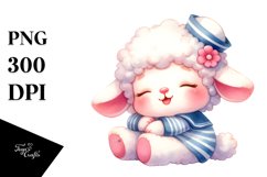 Cute Baby Lamb Sleeping Sailor Product Image 3
