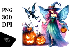 Koons Style Halloween Fairy Clipart Product Image 1