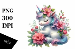 Cute Baby Unicorn Azalea | Sublimation Clipart Product Image 3