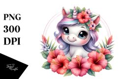 Colorful Cute Watercolor Babyunicorn | Sublimation | Clipart Product Image 3