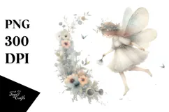 Whimsical Boho Fairy Illustration, Transparent PNG Product Image 1