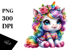Cute Baby Unicorn, Transparent PNG Product Image 1