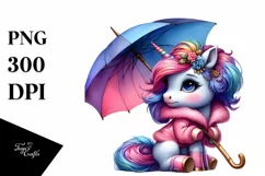Unique Unicorn with Cool Haircut and Proud Expression PNG Product Image 1