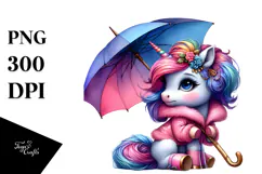 Unique Unicorn with Cool Haircut and Proud Expression PNG Product Image 1