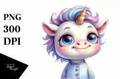 Funny Baby Face Highland Cow PNG Product Image 3