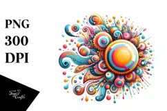 Colorful Sun Watercolor Whimsical | Sublimation | Clipart Product Image 3