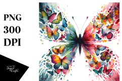 Colorful Butterfly Painting PNG Product Image 1