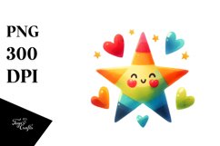 Simple Colorful Digital Painting of Star With Blood and Product Image 1