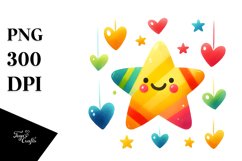 Simple Colorful Digital Painting of Star With Blood and Product Image 1