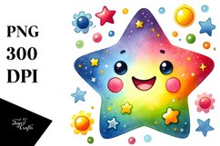 Simple Smiling Star PNG Product Image 1