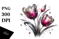 Tulip with Metalic Insertions, PNG Product Image 1