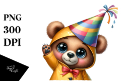 Funny Bear Raincoat Clipart Product Image 1