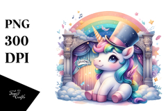 Baby Unicorn on Broadway Stage, Transparent PNG Product Image 1