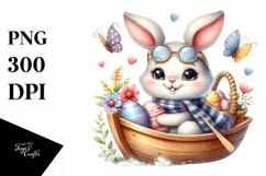 Easter Bunny Egg Flower, Clipart |T-shirt, Mug PNG Product Image 8