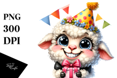 Funny Lamb Party Hat PNG Product Image 1