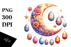 Colorful Half Moon PNG Product Image 1