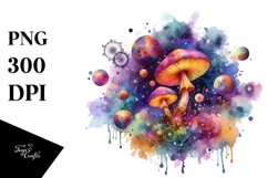 Magical Celestial Astral Mushroom Clipart Product Image 3