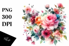 Colorful Pink Roses, Transparent PNG Product Image 3
