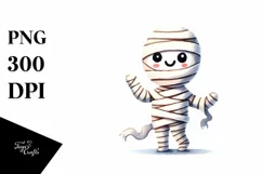 Simple Funny Halloween Clipart with Mummy PNG Product Image 3