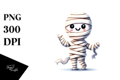 Simple Funny Halloween Clipart with Mummy PNG Product Image 1