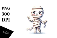 Simple Funny Halloween Clipart with Mummy PNG Product Image 1