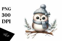 Cute Baby Owl, Transparent PNG Product Image 3