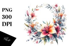 Vibrant Whreath Lily Clipart Product Image 1