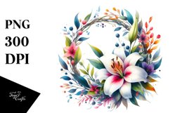 Vibrant Whreath Lily Clipart Product Image 3