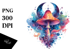 Magical Celestial Mushroom Tarot PNG Product Image 1