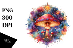 Magical Mushroom of Celestial Vibes, Transparent PNG Product Image 1