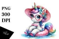 Cute Unicorn Beachwear |Clipart Product Image 3